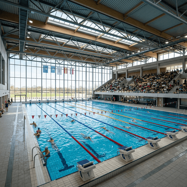 Tollcross International Swimming Centre featuring an Olympic-sized swimming pool